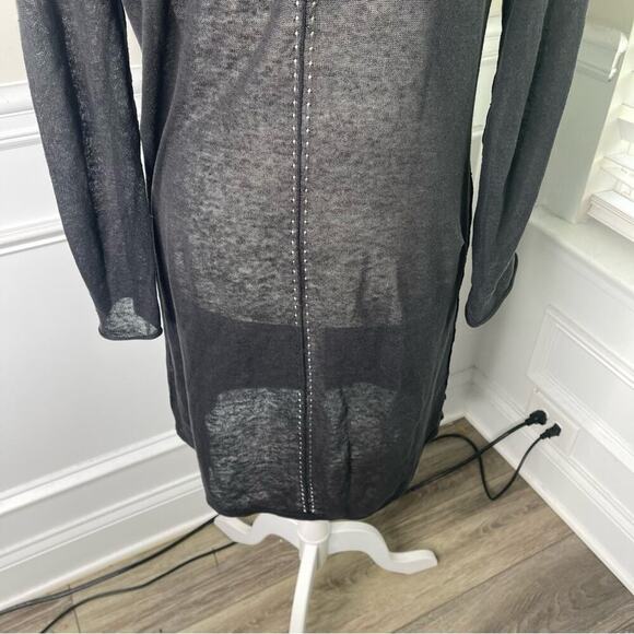Brochu Walker black linen blend sweater dress tunic size small - Picture 5 of 8